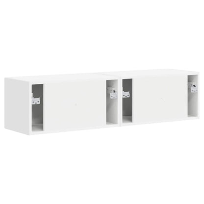vidaXL TV-Wandschrank 2 pcs Weiß 60 x 31 x 29,5 cm Holzwerkstoff