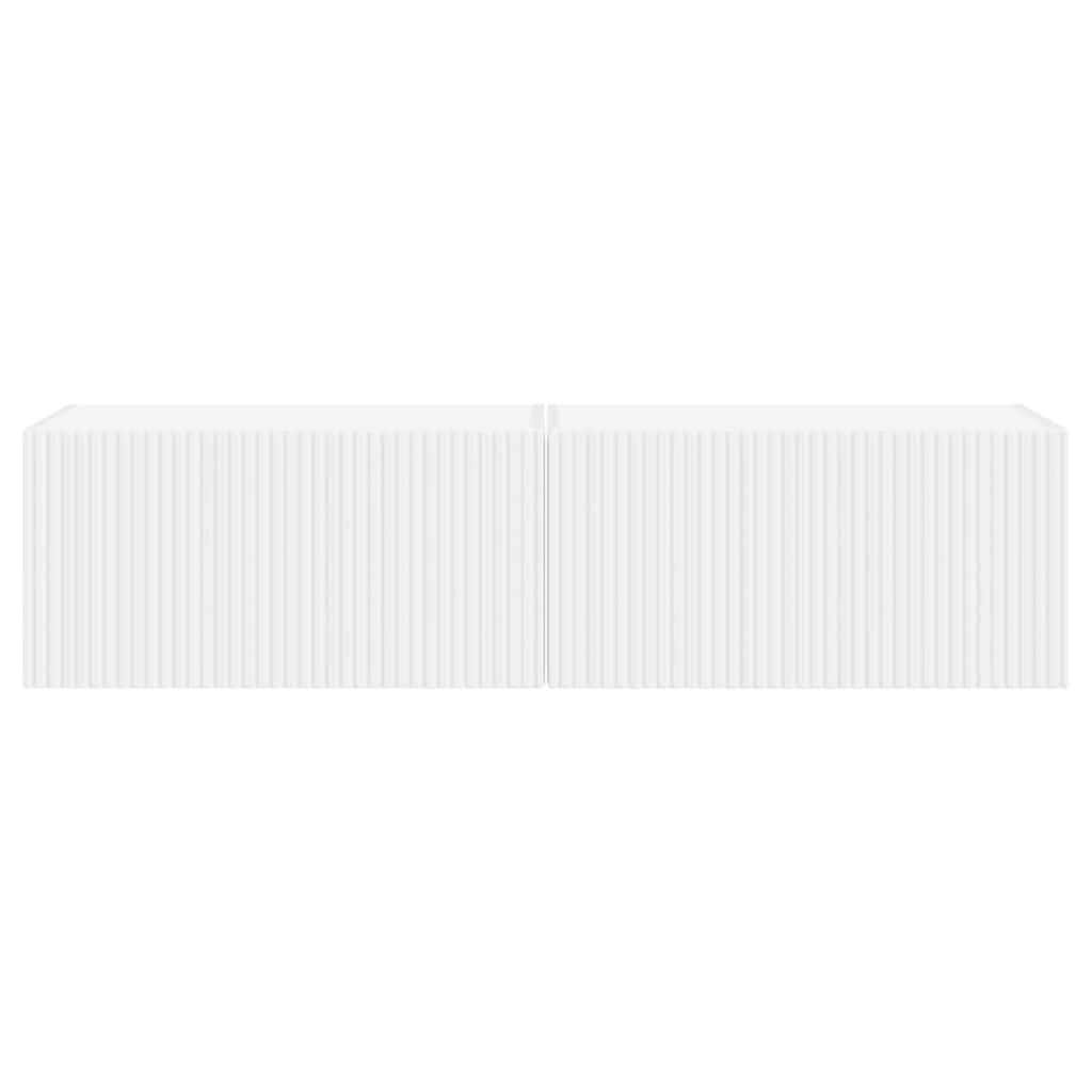 vidaXL TV-Wandschrank 2 pcs Weiß 60 x 31 x 29,5 cm Holzwerkstoff