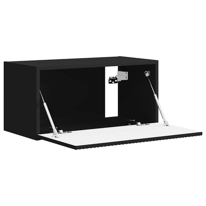 vidaXL TV-Wandschrank Schwarz 60 x 31 x 29,5 cm Holzwerkstoff