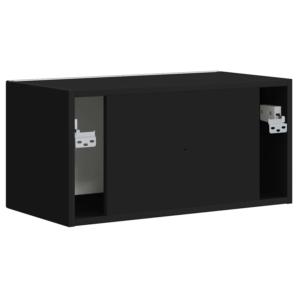 vidaXL TV-Wandschrank Schwarz 60 x 31 x 29,5 cm Holzwerkstoff
