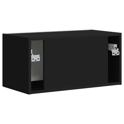 vidaXL TV-Wandschrank Schwarz 60 x 31 x 29,5 cm Holzwerkstoff