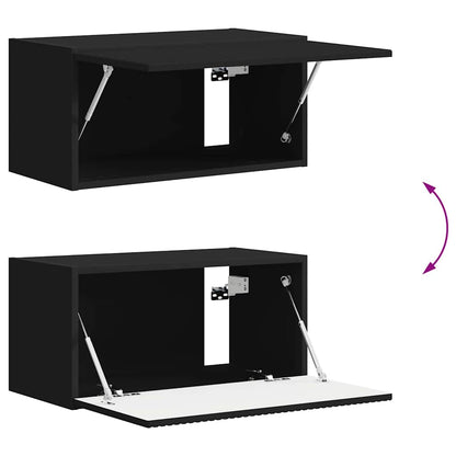 vidaXL TV-Wandschrank Schwarz 60 x 31 x 29,5 cm Holzwerkstoff