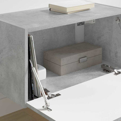 vidaXL TV-Wandschrank Beton 60 x 31 x 29,5 cm Holzwerkstoff