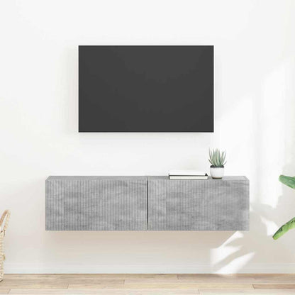 vidaXL TV-Wandschrank 2 pcs Beton 60 x 31 x 29,5 cm Holzwerkstoff