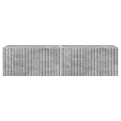 vidaXL TV-Wandschrank 2 pcs Beton 60 x 31 x 29,5 cm Holzwerkstoff