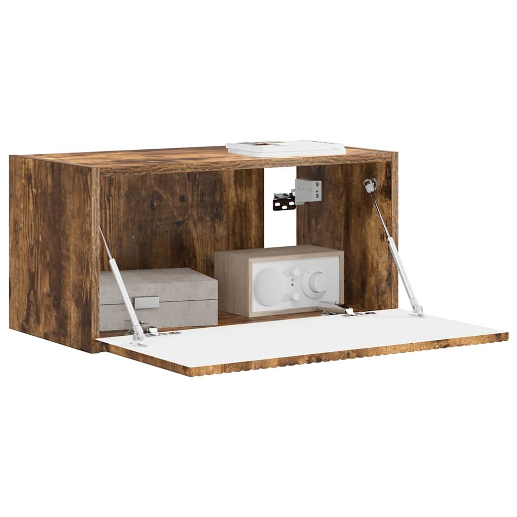 TV-Wandschrank Wandmontiert Geräucherte Eiche 60 x 31 x 29,5 cm