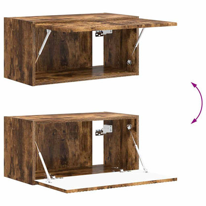 vidaXL Meuble TV mural 2 pcs Chêne fumé 60 x 31 x 29,5 cm