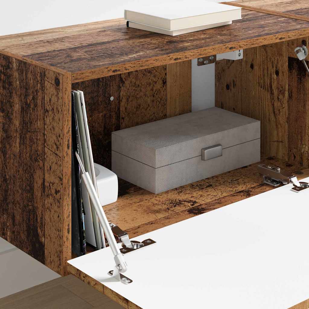 vidaXL TV-Wandschrank 2 pcs Altholz 60 x 31 x 29,5 cm Holzwerkstoff