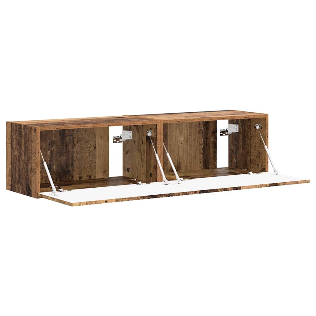 vidaXL TV-Wandschrank 2 pcs Altholz 60 x 31 x 29,5 cm Holzwerkstoff