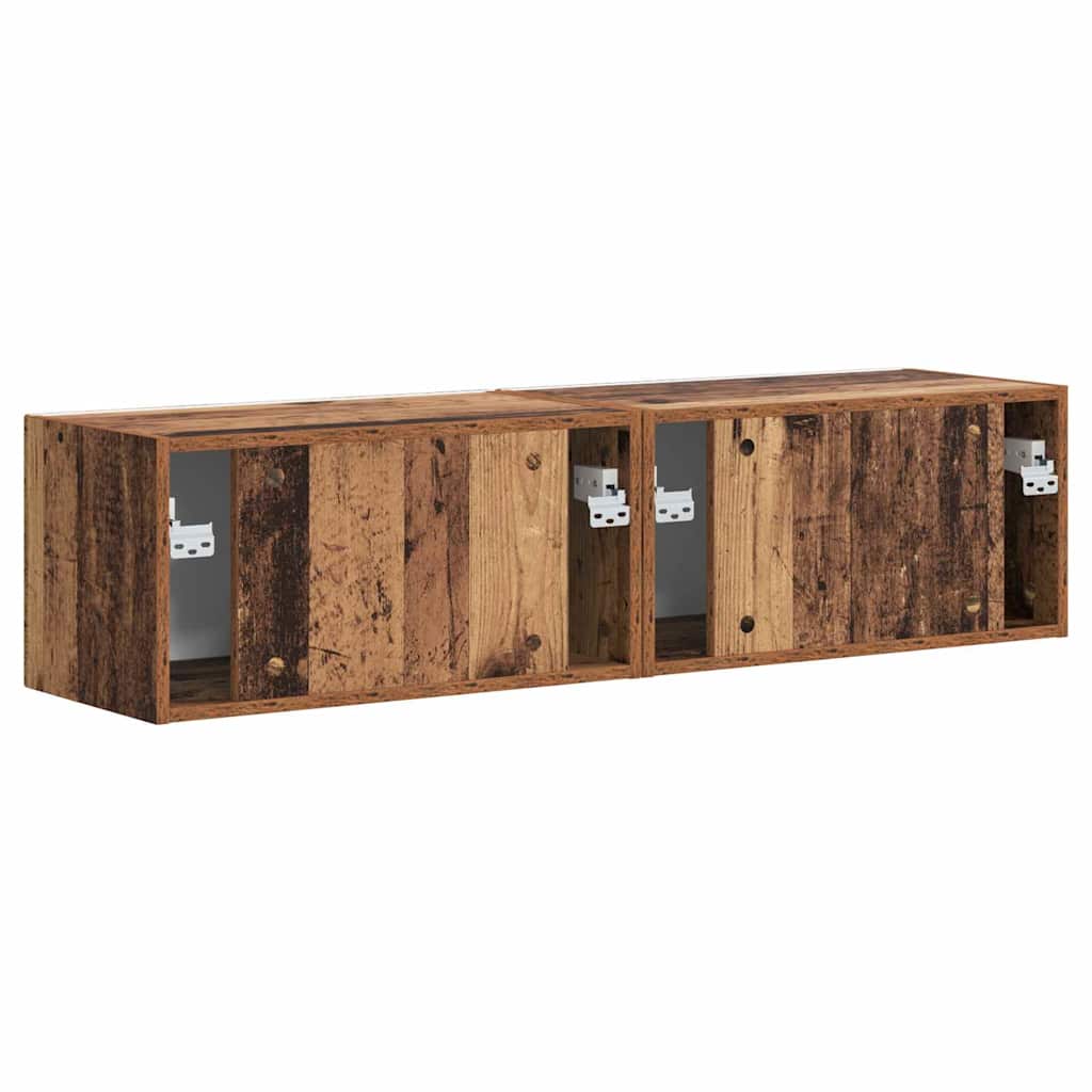 vidaXL TV-Wandschrank 2 pcs Altholz 60 x 31 x 29,5 cm Holzwerkstoff