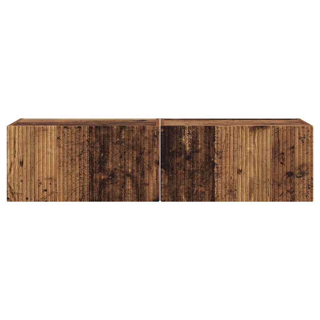 vidaXL TV-Wandschrank 2 pcs Altholz 60 x 31 x 29,5 cm Holzwerkstoff