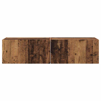 vidaXL TV-Wandschrank 2 pcs Altholz 60 x 31 x 29,5 cm Holzwerkstoff