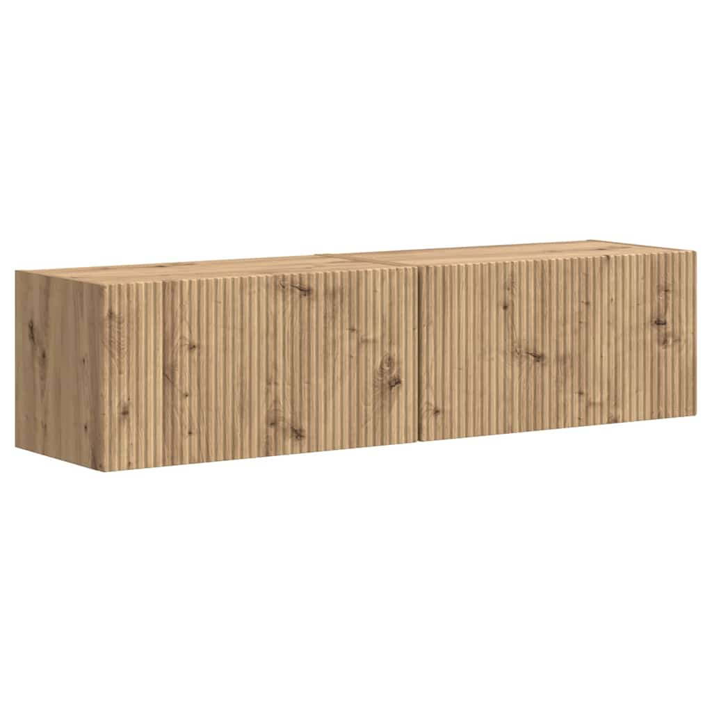 vidaXL Meuble TV mural 2 pcs Chêne artisanal 60 x 31 x 29,5 cm