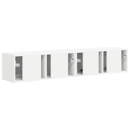 vidaXL TV-Wandschrank 2 pcs Weiß 60 x 31 x 29,5 cm Holzwerkstoff