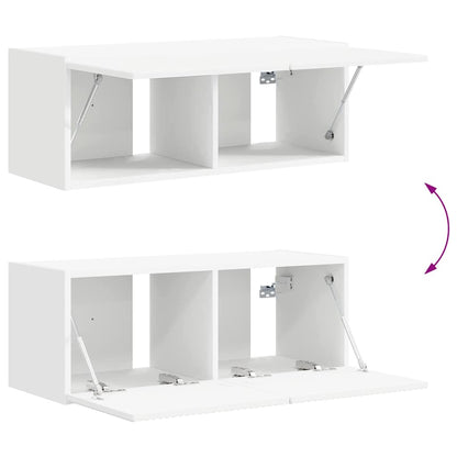 vidaXL TV-Wandschrank 2 pcs Weiß 60 x 31 x 29,5 cm Holzwerkstoff