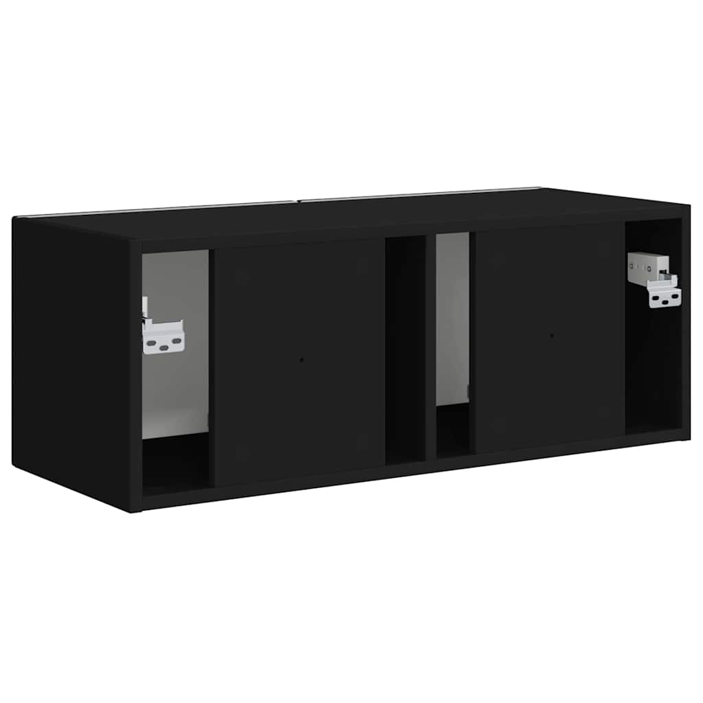 vidaXL TV-Wandschrank Schwarz 60 x 31 x 29,5 cm Holzwerkstoff