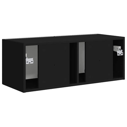 vidaXL TV-Wandschrank Schwarz 60 x 31 x 29,5 cm Holzwerkstoff