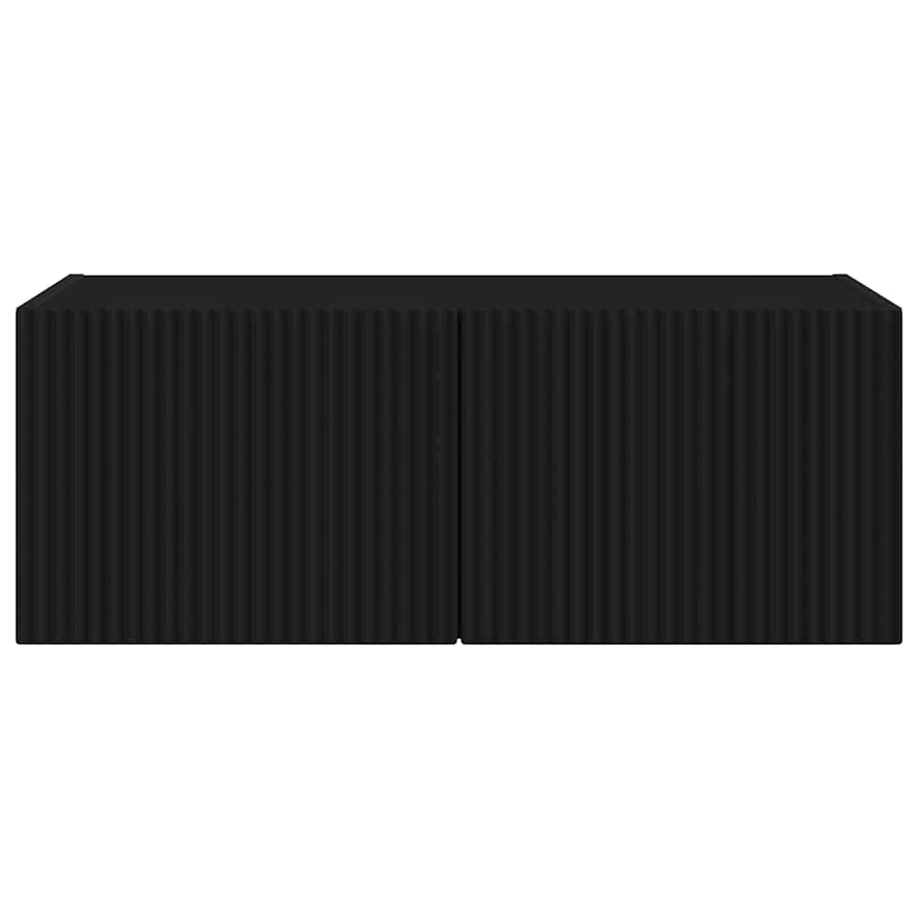 vidaXL TV-Wandschrank Schwarz 60 x 31 x 29,5 cm Holzwerkstoff