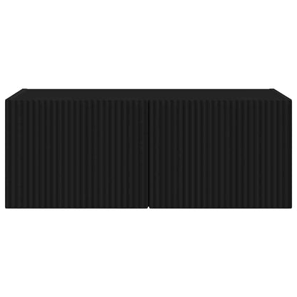 vidaXL TV-Wandschrank Schwarz 60 x 31 x 29,5 cm Holzwerkstoff