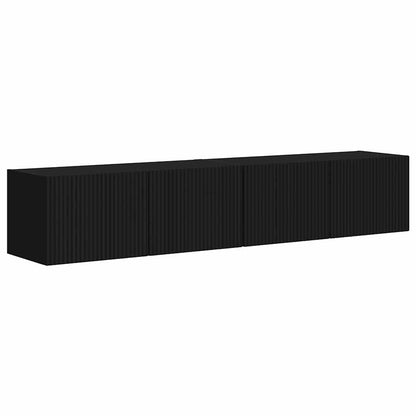 vidaXL TV-Wandschrank 2 pcs Schwarz 60 x 31 x 29,5 cm Holzwerkstoff