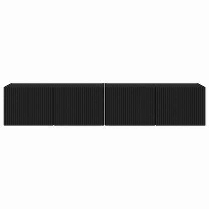 vidaXL TV-Wandschrank 2 pcs Schwarz 60 x 31 x 29,5 cm Holzwerkstoff