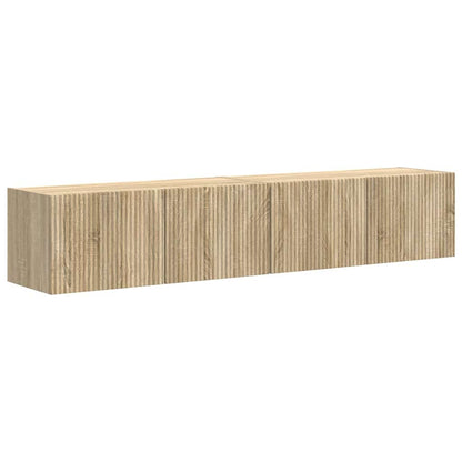 vidaXL TV-Wandschrank 2 pcs Sonoma 60 x 31 x 29,5 cm Holzwerkstoff