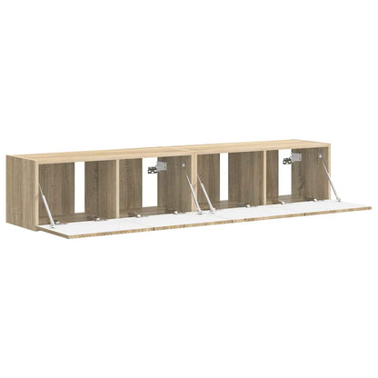 vidaXL TV-Wandschrank 2 pcs Sonoma 60 x 31 x 29,5 cm Holzwerkstoff