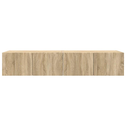 vidaXL TV-Wandschrank 2 pcs Sonoma 60 x 31 x 29,5 cm Holzwerkstoff