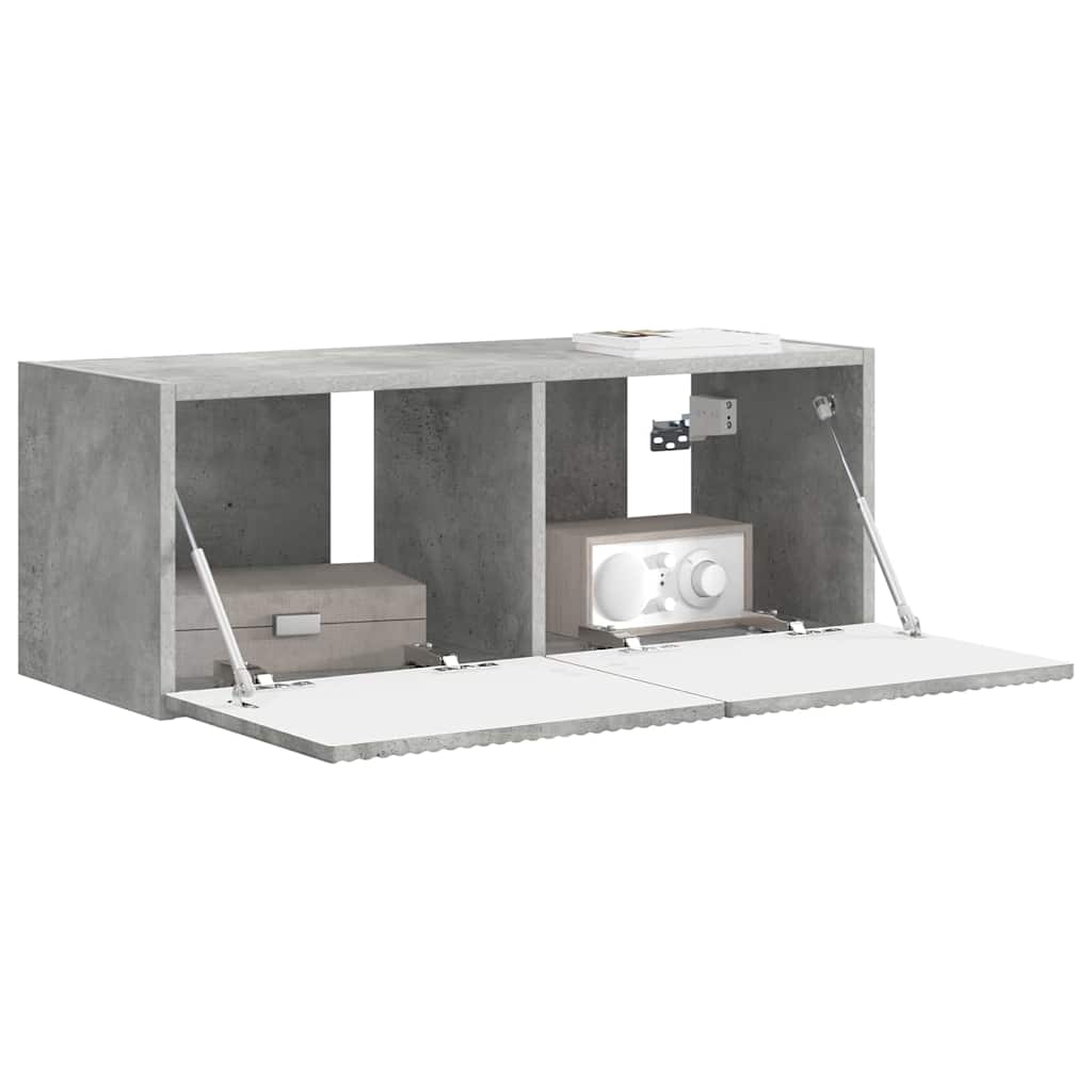 vidaXL TV-Wandschrank Beton 60 x 31 x 29,5 cm Holzwerkstoff