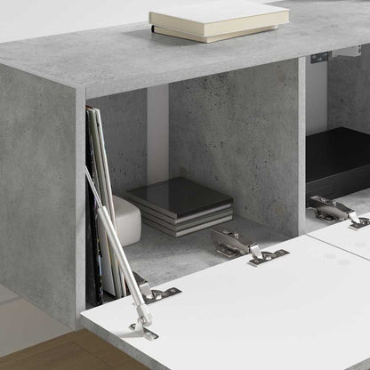 vidaXL TV-Wandschrank 2 pcs Beton 60 x 31 x 29,5 cm Holzwerkstoff