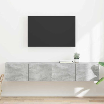 vidaXL TV-Wandschrank 2 pcs Beton 60 x 31 x 29,5 cm Holzwerkstoff