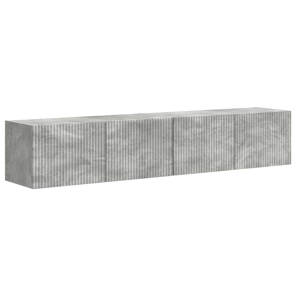 vidaXL TV-Wandschrank 2 pcs Beton 60 x 31 x 29,5 cm Holzwerkstoff
