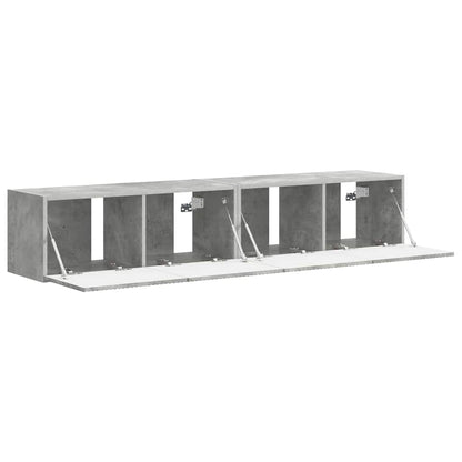 vidaXL TV-Wandschrank 2 pcs Beton 60 x 31 x 29,5 cm Holzwerkstoff