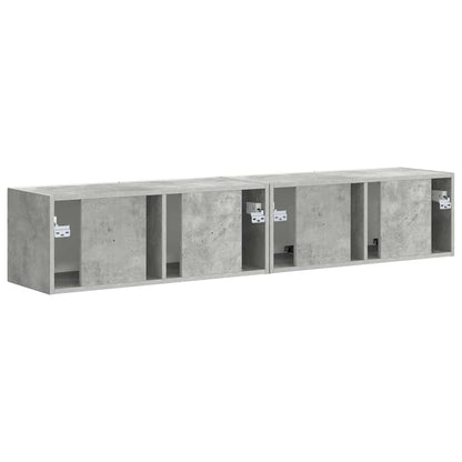 vidaXL TV-Wandschrank 2 pcs Beton 60 x 31 x 29,5 cm Holzwerkstoff