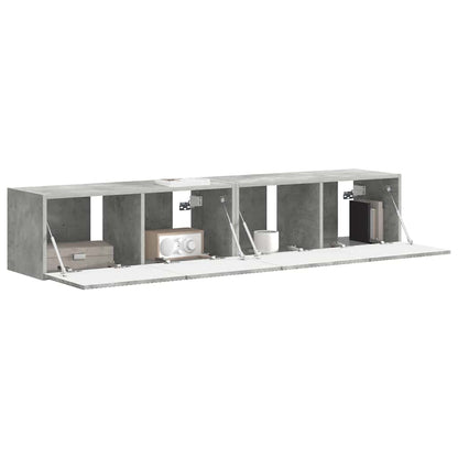 vidaXL TV-Wandschrank 2 pcs Beton 60 x 31 x 29,5 cm Holzwerkstoff