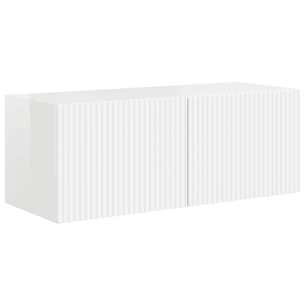 vidaXL TV-Wandschrank Glänzend Weiß 60 x 31 x 29,5 cm Holzwerkstoff
