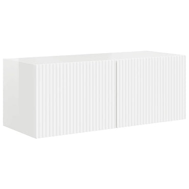 vidaXL TV-Wandschrank Glänzend Weiß 60 x 31 x 29,5 cm Holzwerkstoff