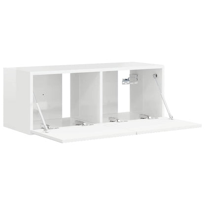 vidaXL TV-Wandschrank Glänzend Weiß 60 x 31 x 29,5 cm Holzwerkstoff