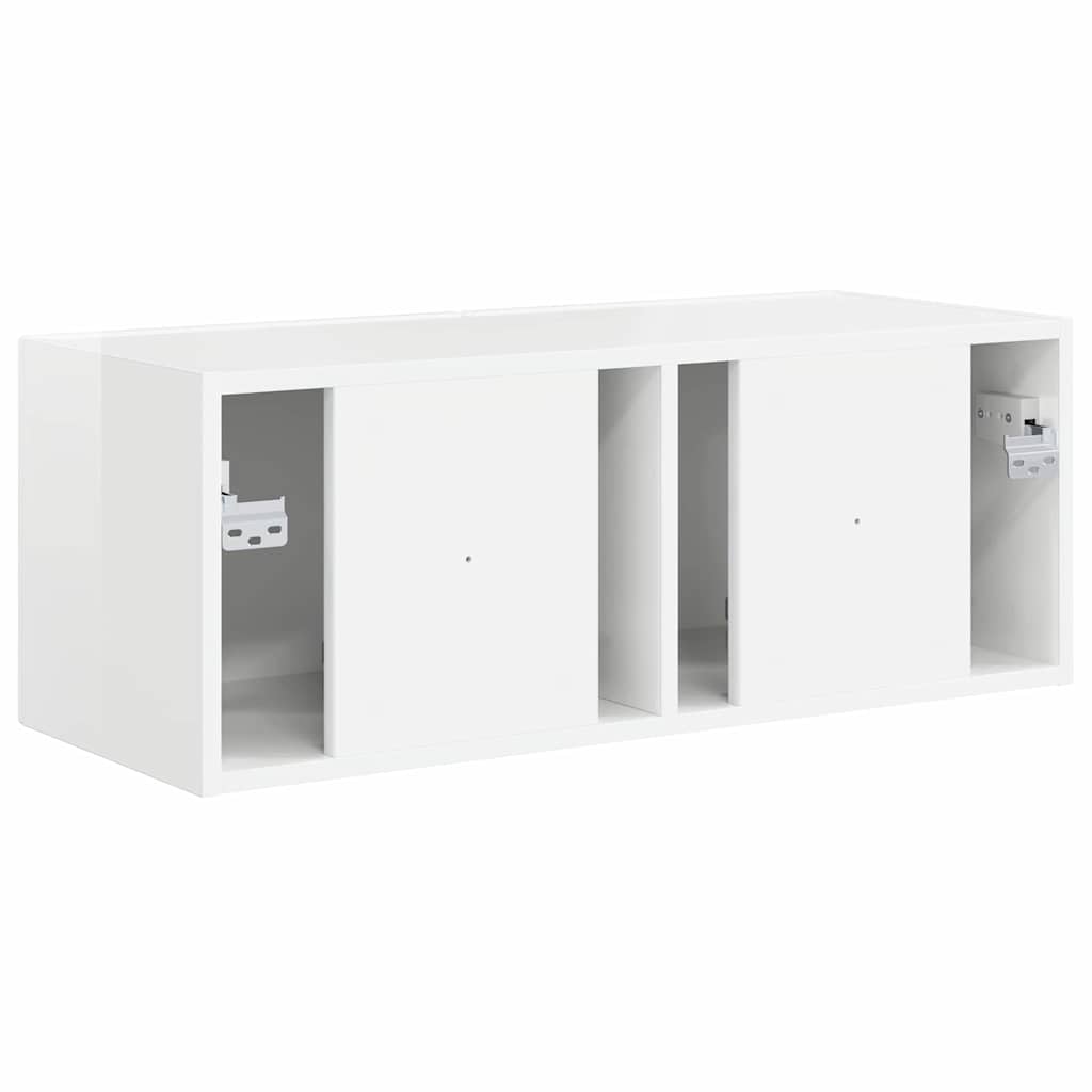 vidaXL TV-Wandschrank Glänzend Weiß 60 x 31 x 29,5 cm Holzwerkstoff