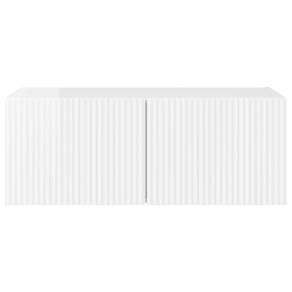 vidaXL TV-Wandschrank Glänzend Weiß 60 x 31 x 29,5 cm Holzwerkstoff
