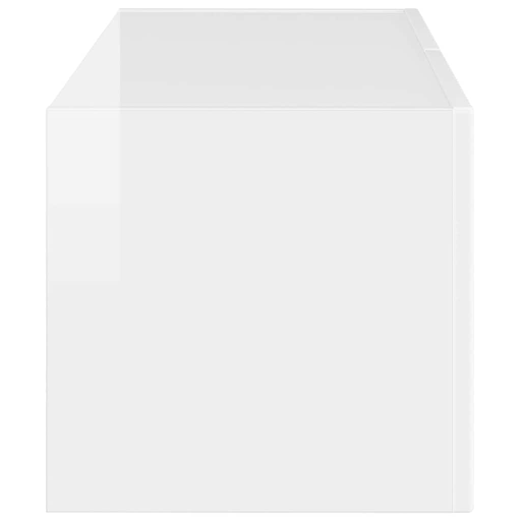 vidaXL TV-Wandschrank Glänzend Weiß 60 x 31 x 29,5 cm Holzwerkstoff