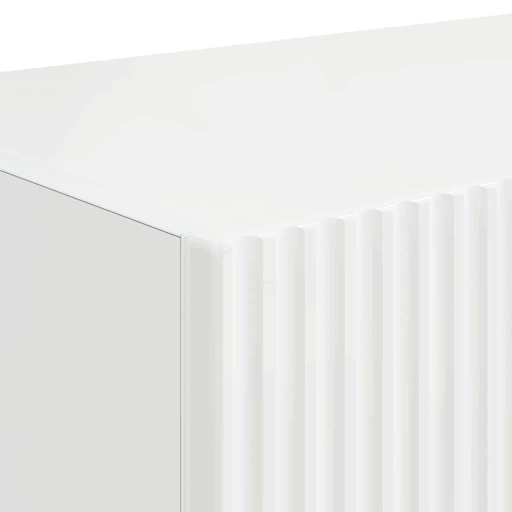 vidaXL TV-Wandschrank 2 pcs Glänzend Weiß 60 x 31 x 29,5 cm