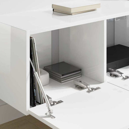 vidaXL TV-Wandschrank 2 pcs Glänzend Weiß 60 x 31 x 29,5 cm