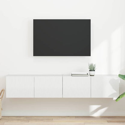 vidaXL TV-Wandschrank 2 pcs Glänzend Weiß 60 x 31 x 29,5 cm