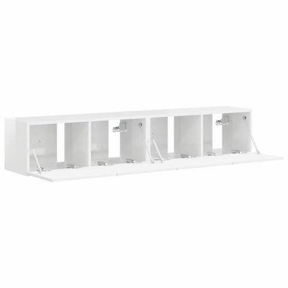vidaXL TV-Wandschrank 2 pcs Glänzend Weiß 60 x 31 x 29,5 cm