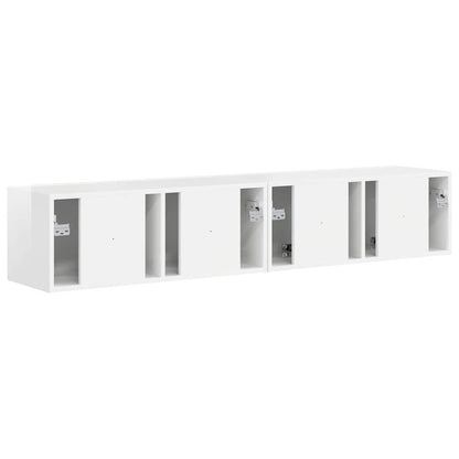 vidaXL TV-Wandschrank 2 pcs Glänzend Weiß 60 x 31 x 29,5 cm