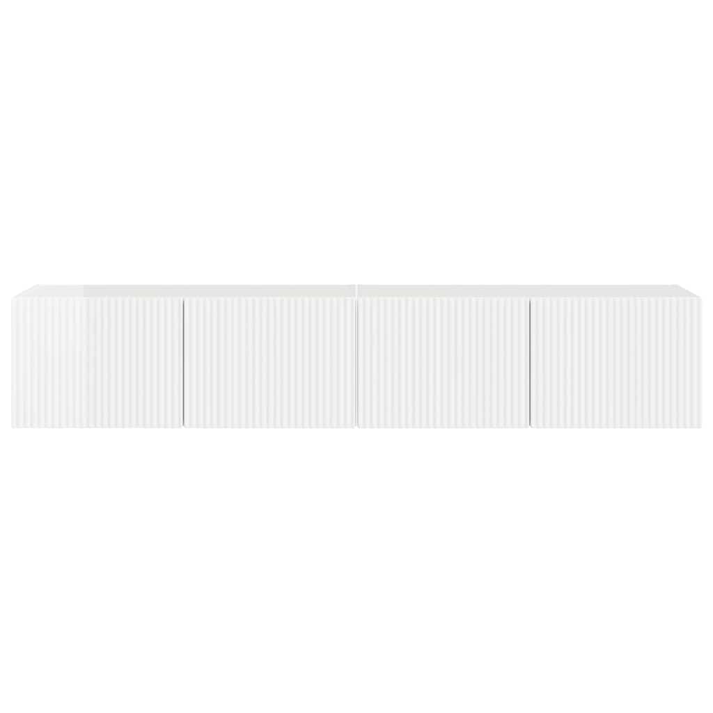 vidaXL TV-Wandschrank 2 pcs Glänzend Weiß 60 x 31 x 29,5 cm