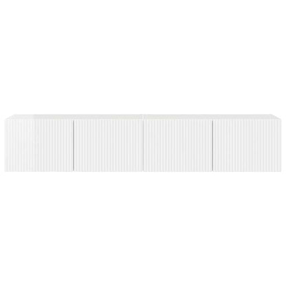 vidaXL TV-Wandschrank 2 pcs Glänzend Weiß 60 x 31 x 29,5 cm