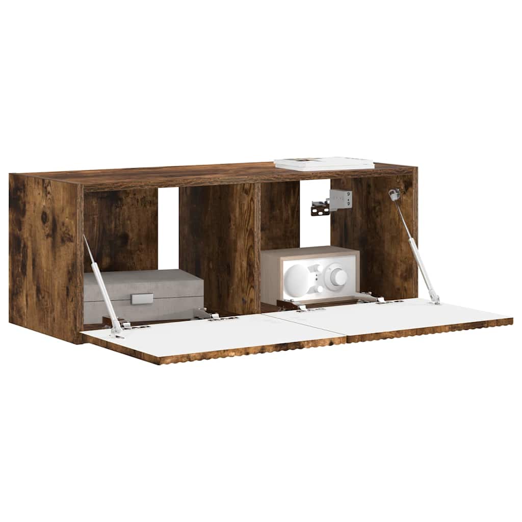 vidaXL TV-Wandschrank Wandmontiert Geräucherte Eiche 60 x 31 x 29,5 cm
