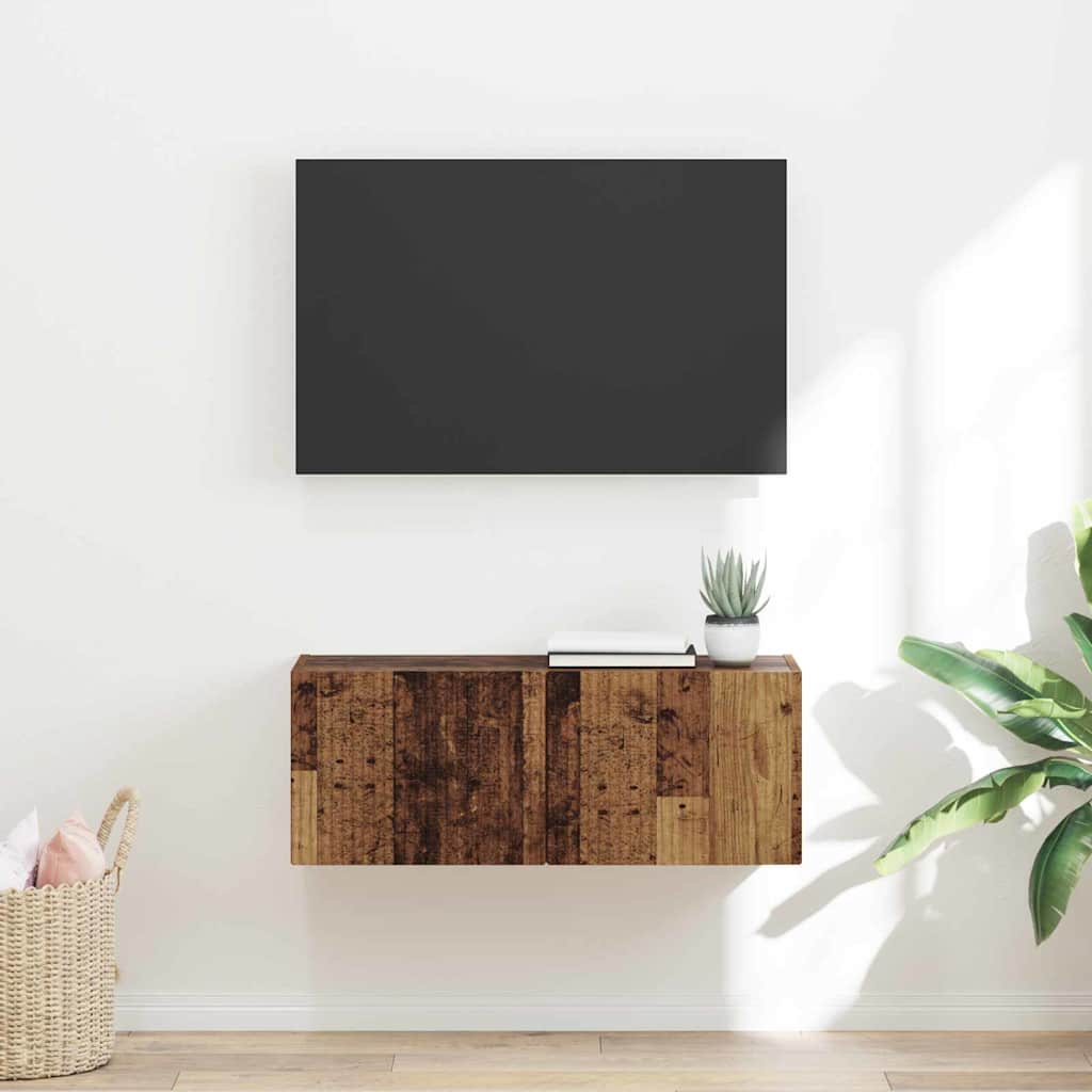 vidaXL TV-Wandschrank Altholz 60 x 31 x 29,5 cm Holzwerkstoff